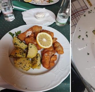 Donau Fish & Chips mit Zanderfilet